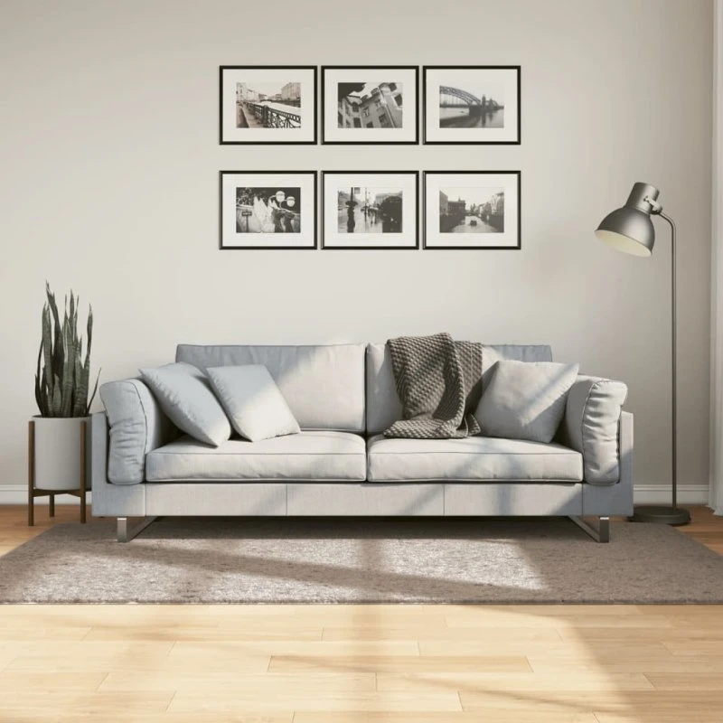 PAMPLONA shaggy gulvtæppe 100x200 cm – høj luv beige