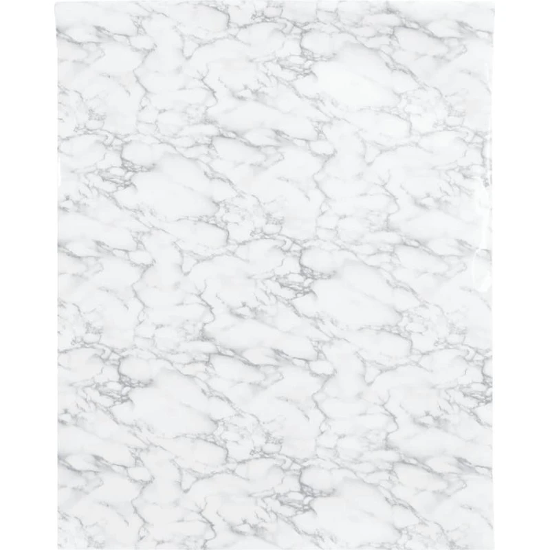 Selvklæbende møbelfolie 90x500 cm PVC – marmorhvid