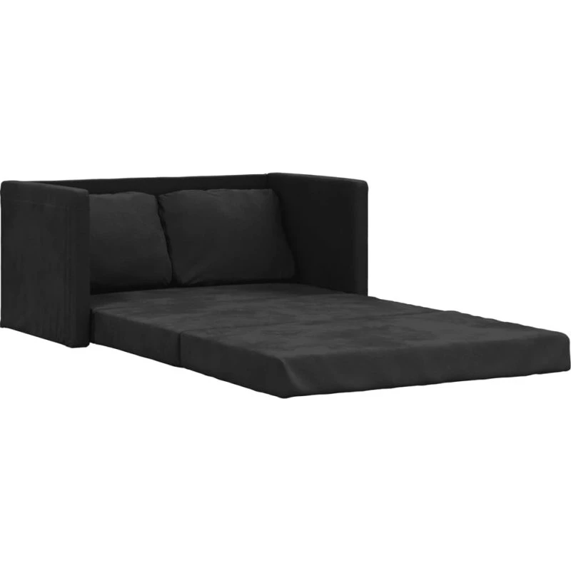 vidaXL 2-i-1 sovesofa 122x204 cm velour sort
