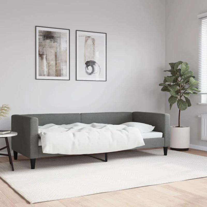 Daybed 80x200 cm – stof mørkegrå
