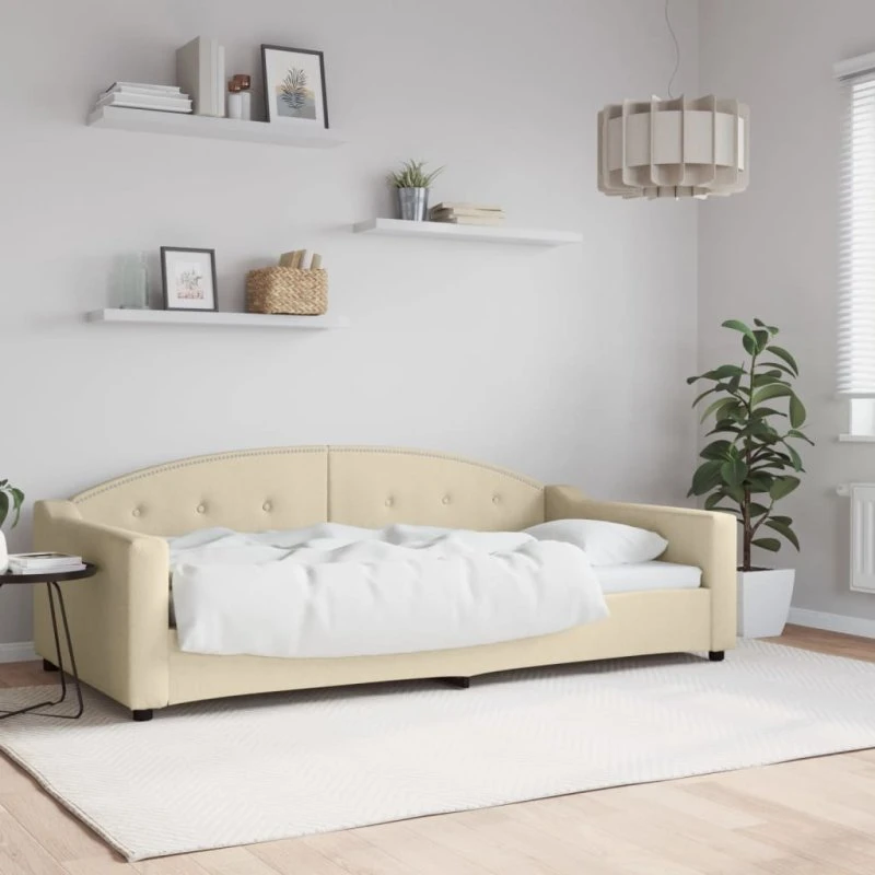 Daybed 100x200 cm - stof creme (sovesofa)