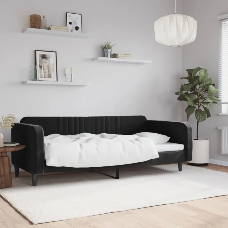 Daybed 100x200 cm velour - Sort