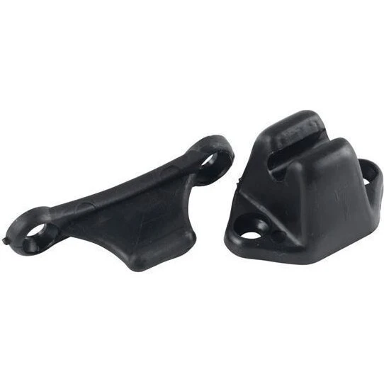 Dørholder "Alm." sort, plast - hulafstand 31/45 mm