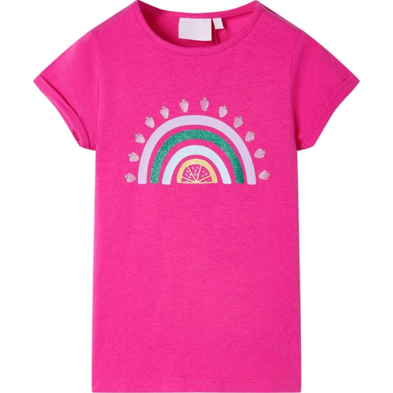 Børne T-shirt str. 104 i pink