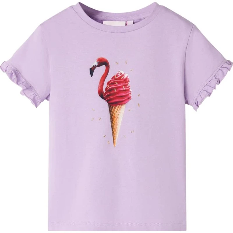Kortærmet T-shirt til børn str. 92 - Lilla