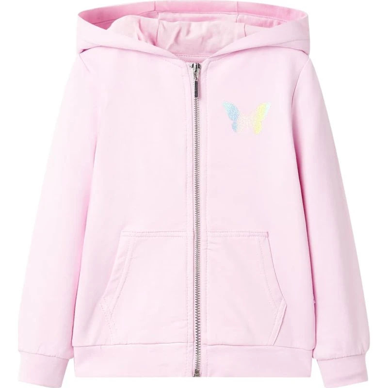 Børne-hættetrøje str. 92, lyserød