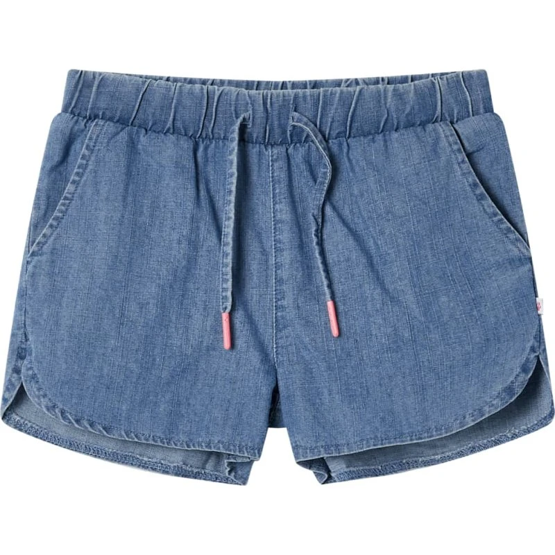 Børneshorts str. 128 i denimblå med elastisk linning
