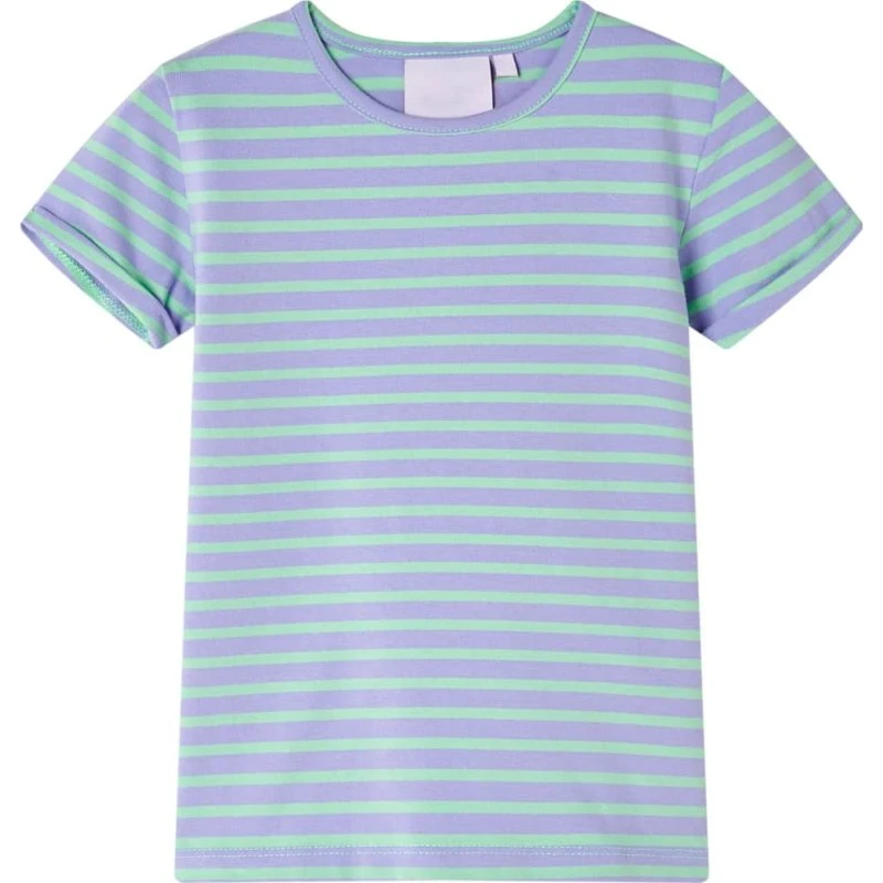 T-shirt børn str. 116 – Mintgrøn, kortærmet