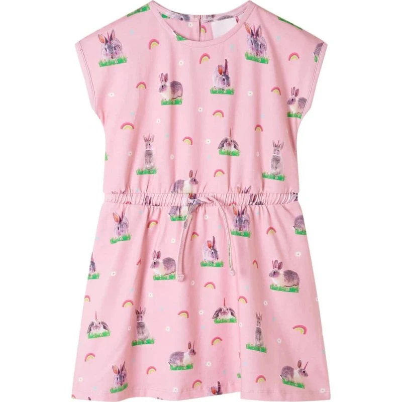 Lyserød børnekjole str. 104 – hverdagskjole