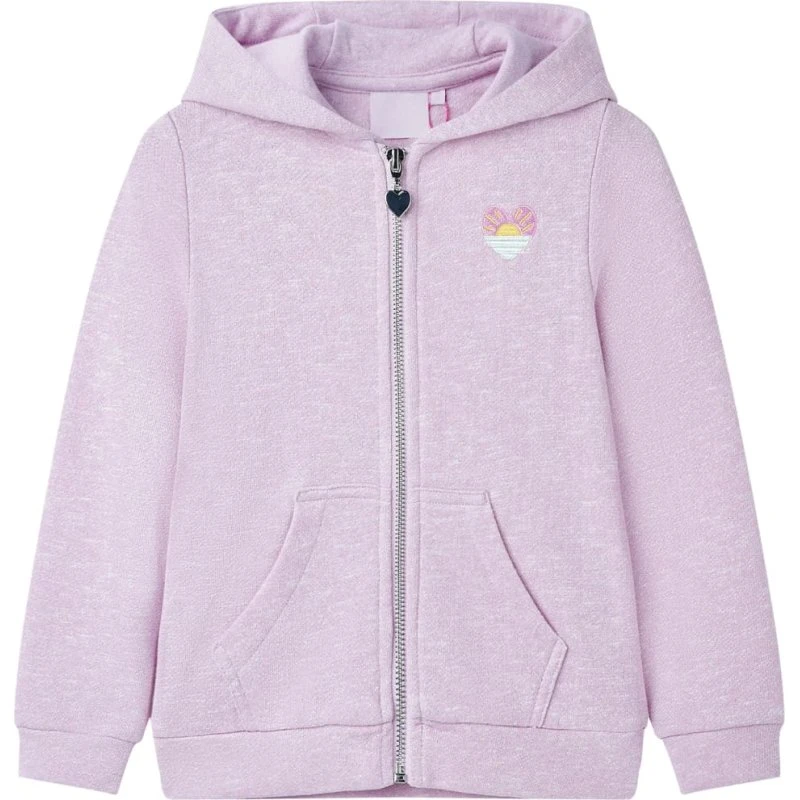 Lilla hættetrøje til børn med lynlås - str. 92