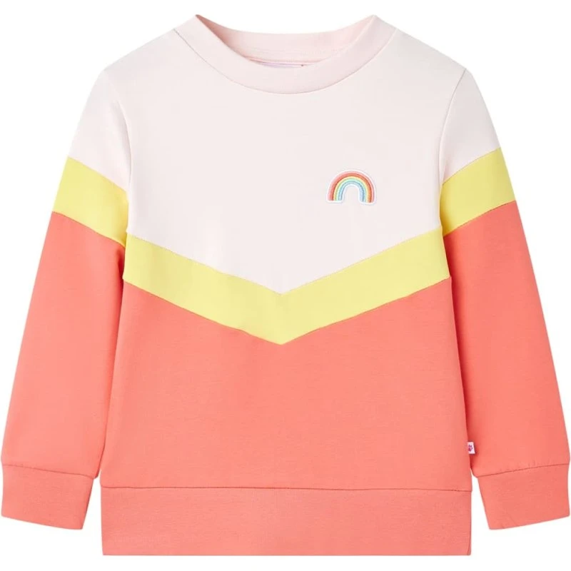 Børnesweatshirt lyserød str.104 – blød & holdbar