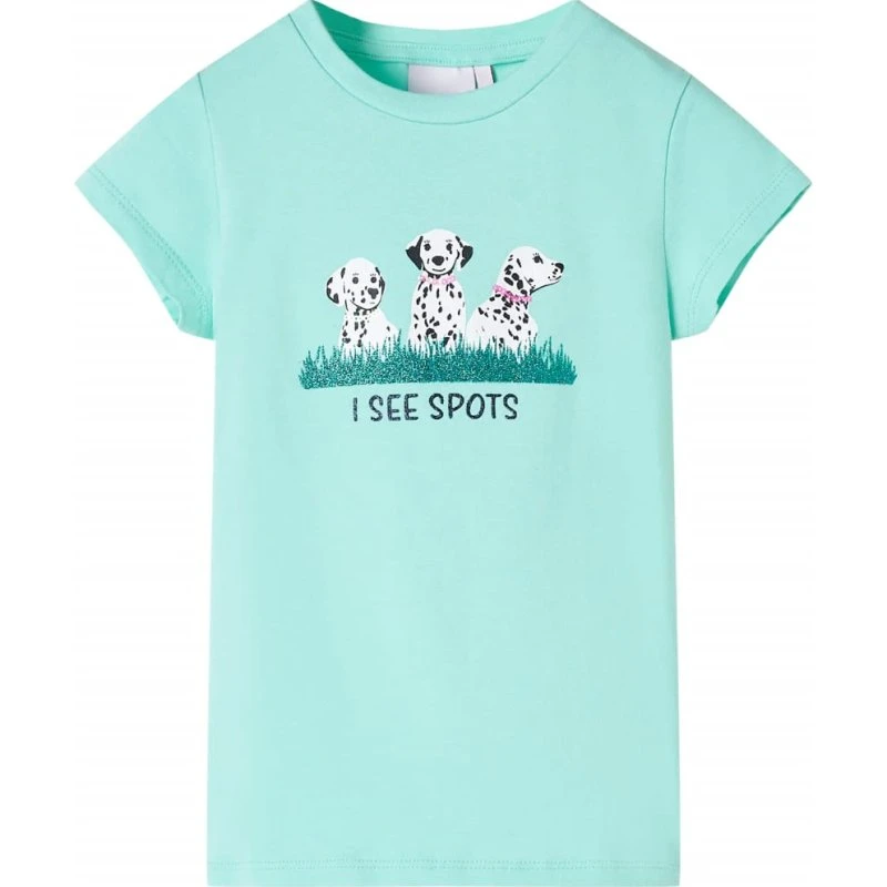 Børne T-shirt str. 140 – Lys mintgrøn