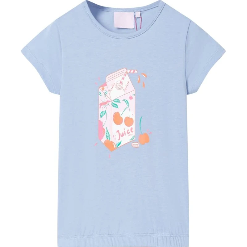 Børnet-shirt kortærmet str. 92 blå med juiceprint