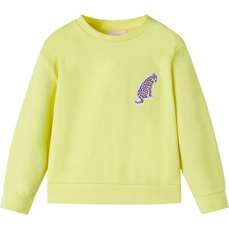 Børnesweatshirt gul str. 116 – blød & holdbar
