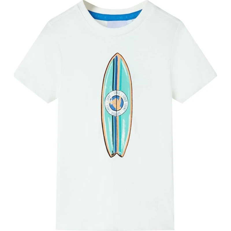 Kortærmet børne-T-shirt ecru str. 116