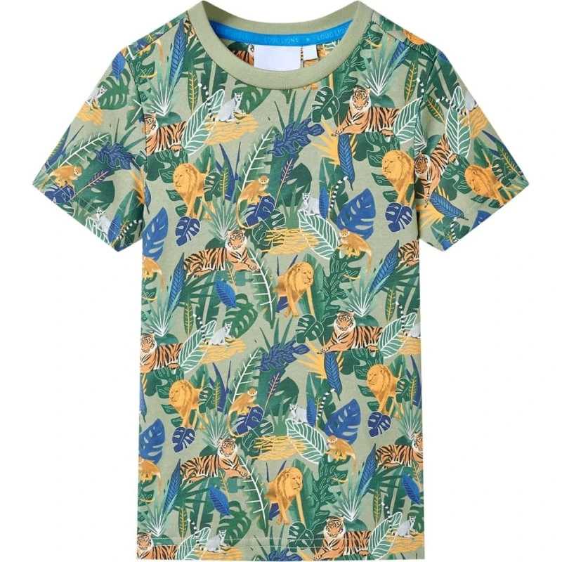 Kortærmet børne-T-shirt str. 128 – flerfarvet