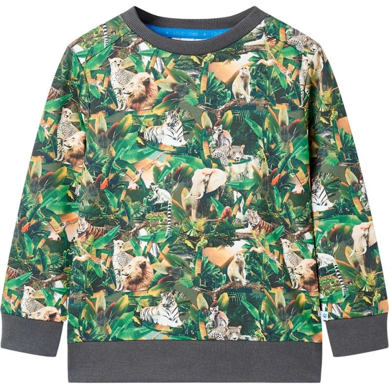 Børnesweatshirt Old Petrol str. 104 – Blød & Holdbar