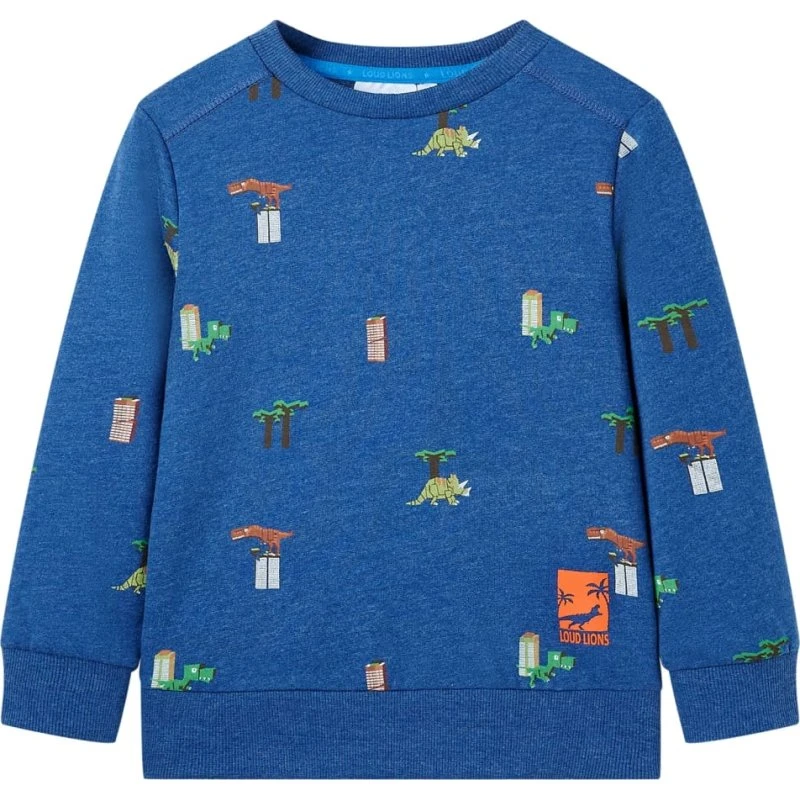 Sweatshirt børn str. 140 - mørk blåmeleret