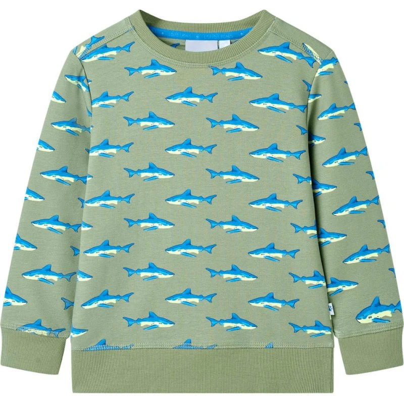 Sweatshirt til børn str. 140 - lys kakifarve