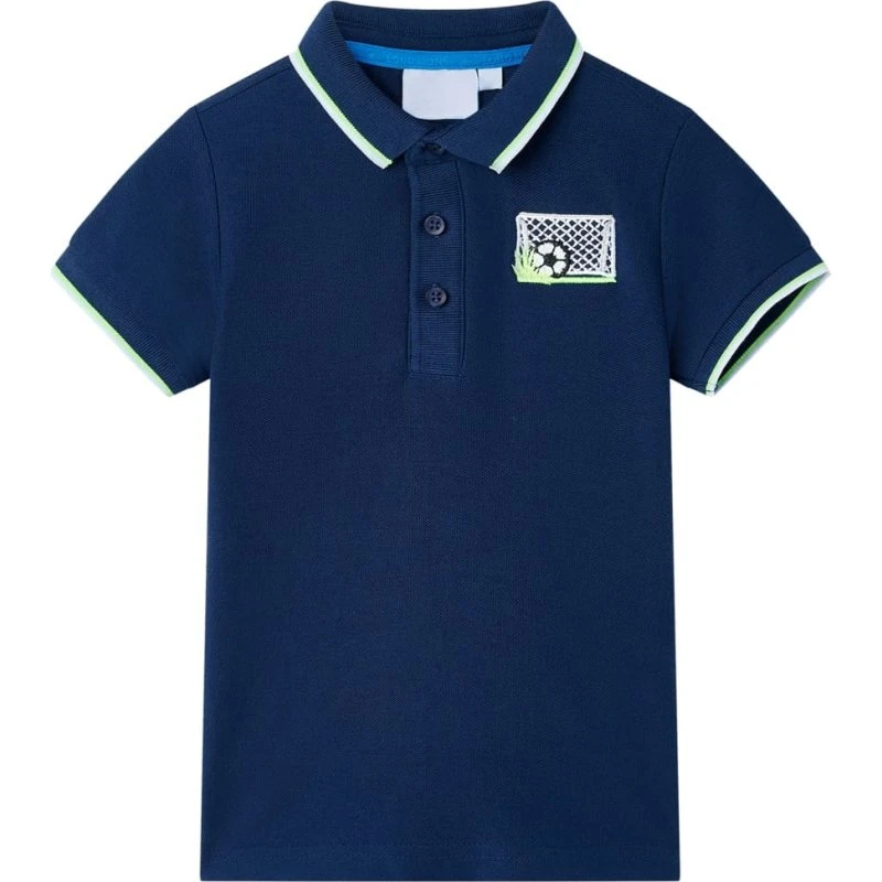 Børne polo kortærmet str.116 – marineblå