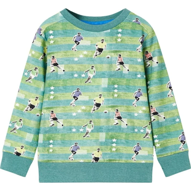 Sweatshirt børn str. 116 - lys grønmeleret