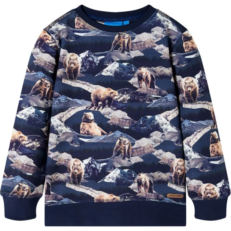 Børne-sweatshirt str. 140 – Marineblå