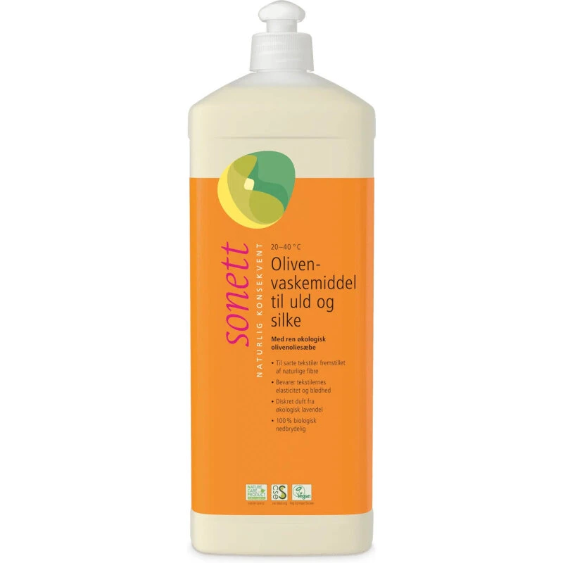 Sonett Vaskemiddel Uld og Silke Oliven med Lavendel 1 l
