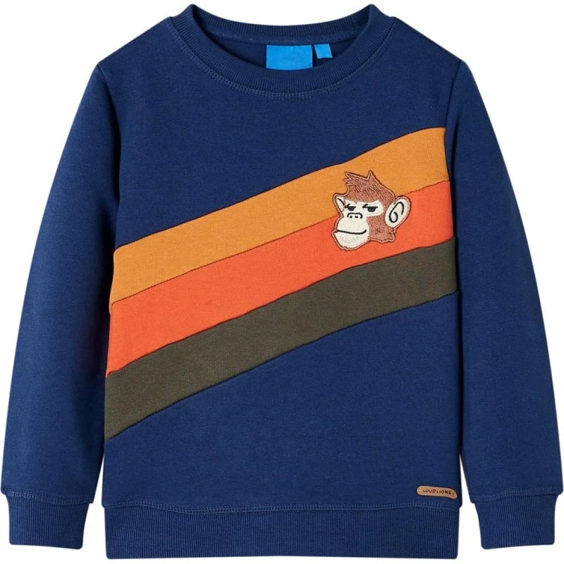 Marineblå sweatshirt til børn str. 104