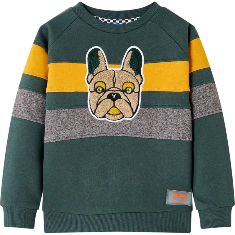 Sweatshirt børn str. 116 - mørkegrøn