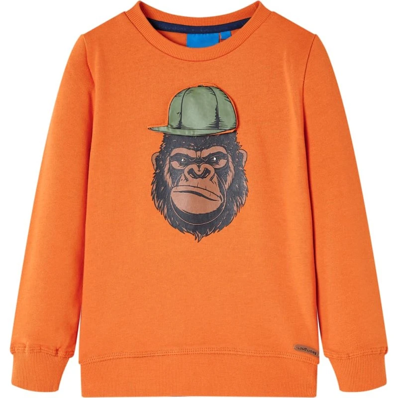 Børnesweatshirt orange - str. 92