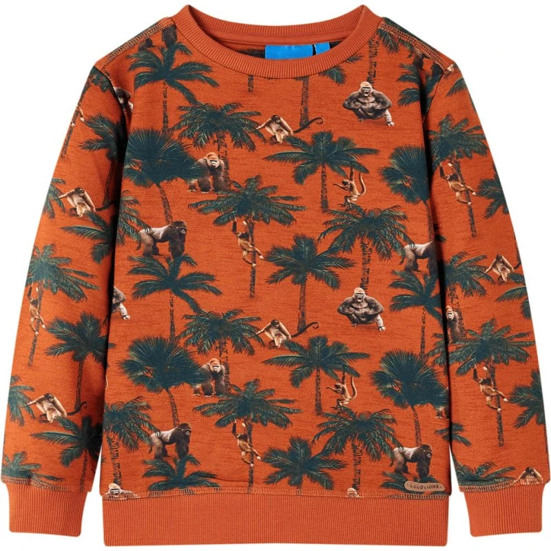 Børnesweatshirt str. 128 – Lys rust