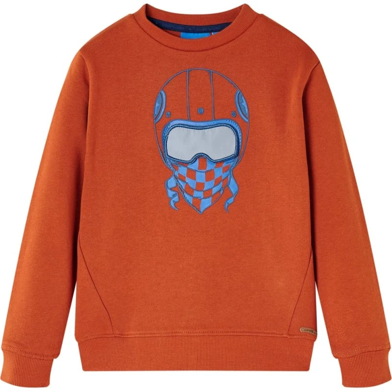 Børnesweatshirt lys rustfarvet - str. 104