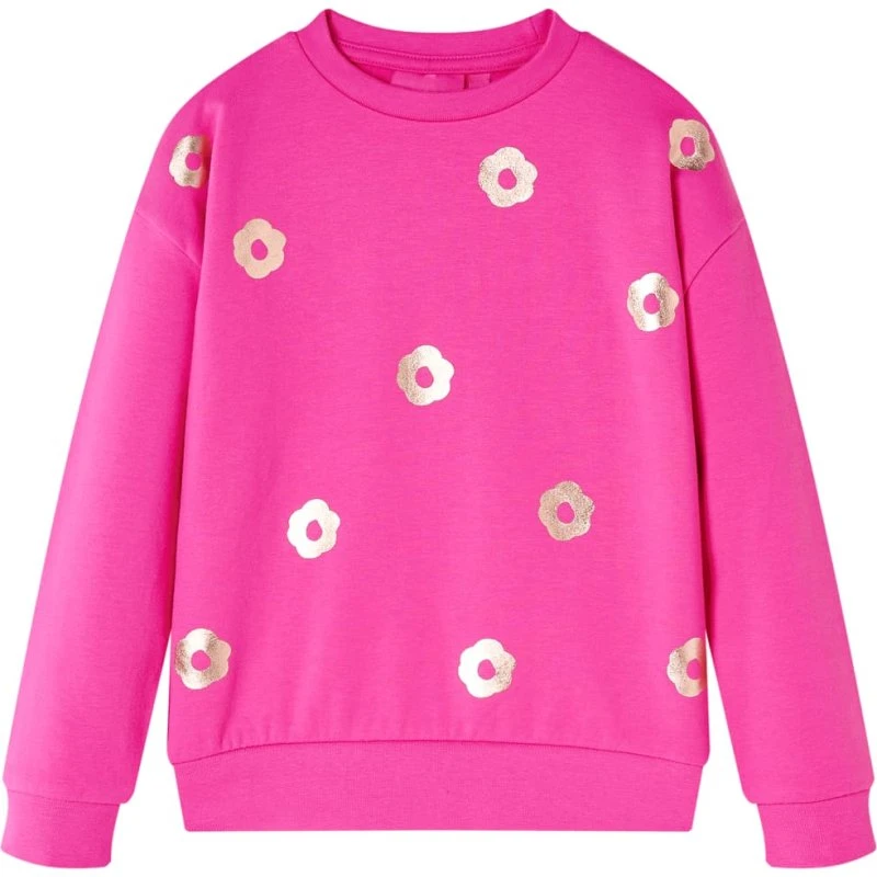 Børnesweatshirt i pink str. 128 – blød & holdbar