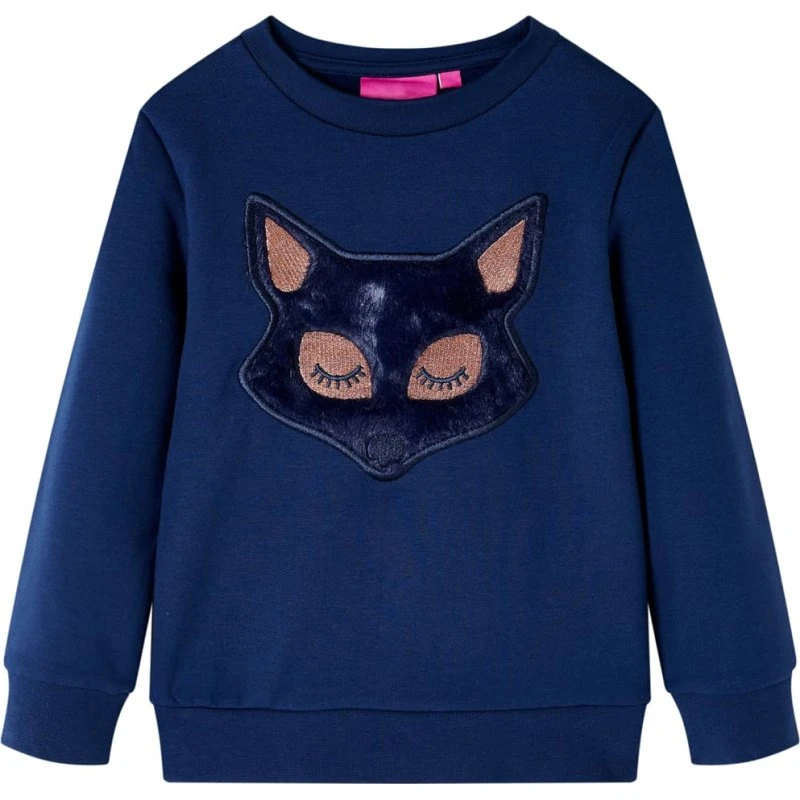 Sweatshirt til børn str. 116 - marineblå