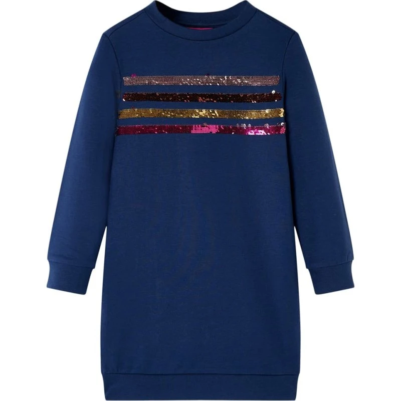 Sweatshirtkjole til børn str. 104 - Marineblå