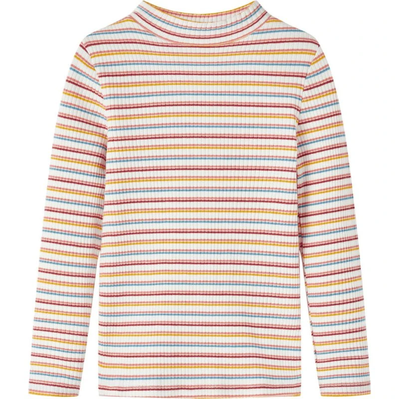 Langærmet børnetop med mock-rullekrave, str. 104