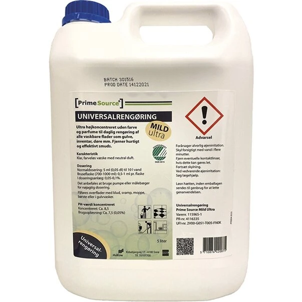 Prime Source Svanemærket universalrengøring 3x5 L