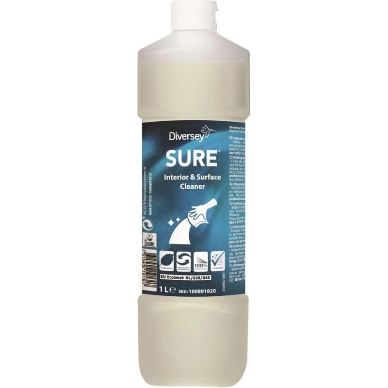 SURE Interior & Surface Cleaner 1 L – plantebaseret universalrengøring
