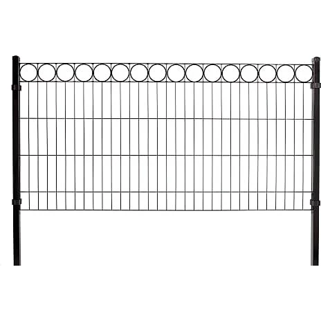 NSH panelhegn O 100 cm sort med deko-top