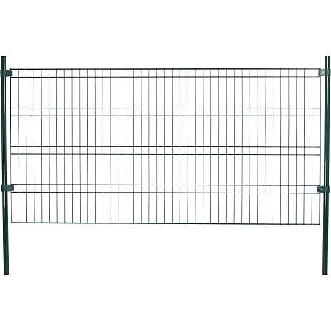 NSH panelhegn grøn — hegnspakke 8 fag (galvaniseret, plastbelagt)