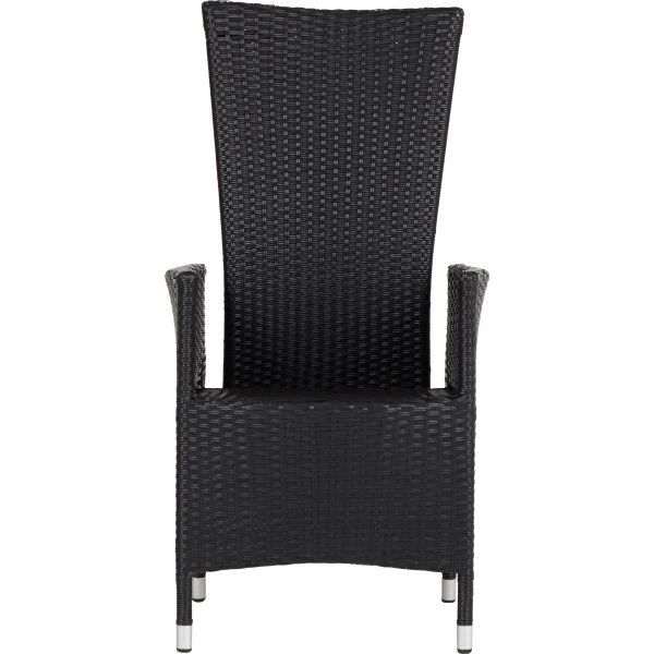 Nanna Wells havestol høj ryg m/pumpe, sort