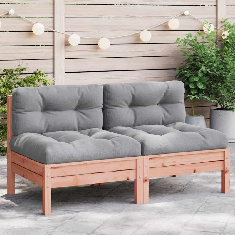 Sofamoduler 2 stk. med hynder i massivt douglasgran