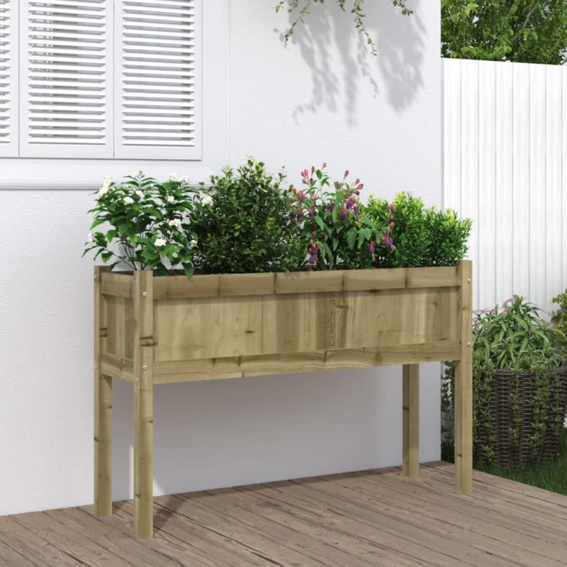 Plantekasse med ben 110x31x70 cm – imprægneret fyrretræ