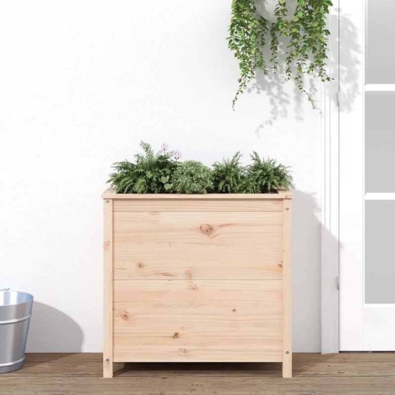 Plantekasse i massivt fyrretræ 82,5×40×78 cm