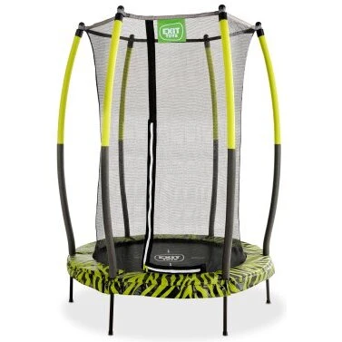 EXIT Tiggy junior trampolin med sikkerhedsnet Ø140 cm – sort/grøn