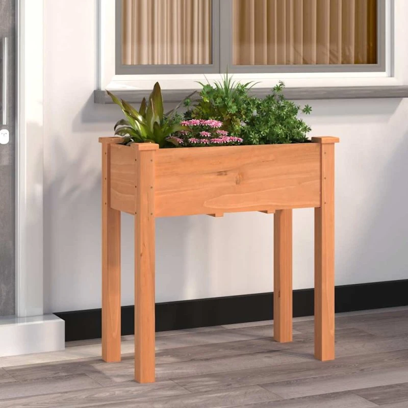 Plantekasse i massivt fyrretræ 71x37x76 cm med foring