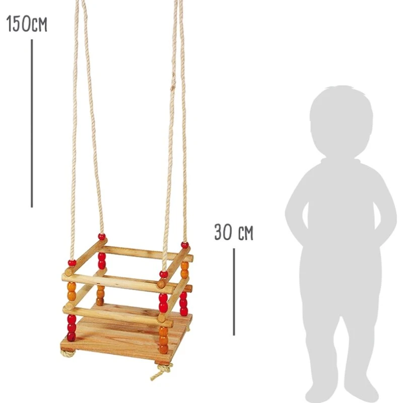 Small Foot babygynge i træ med farvede kugler