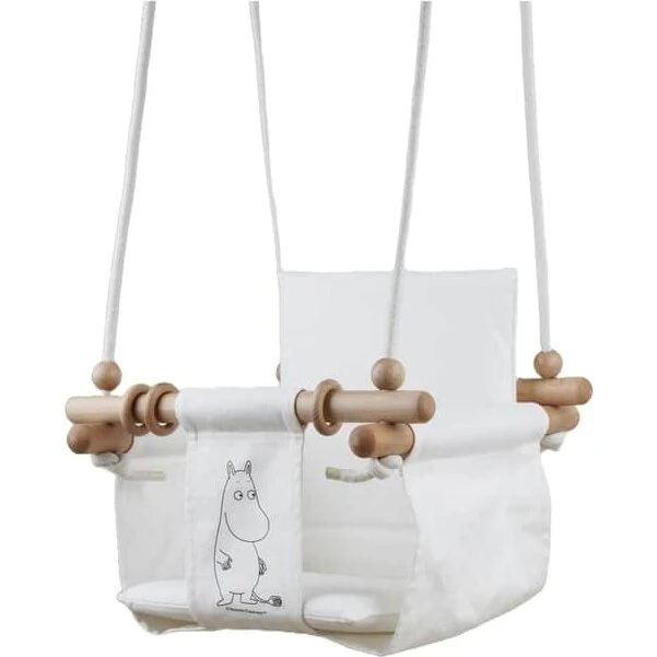 Barbo Toys Mumi Baby Gynge – Beige med trædetaljer