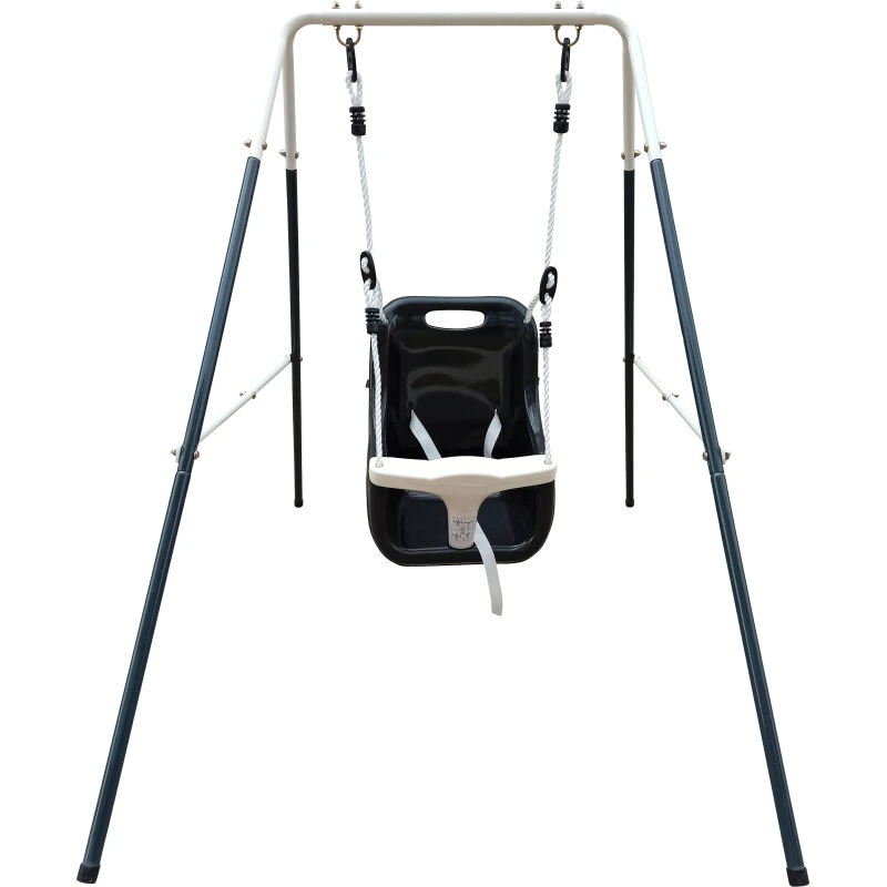 AXI Babygynge i metal med sæde - Antracit/Creme