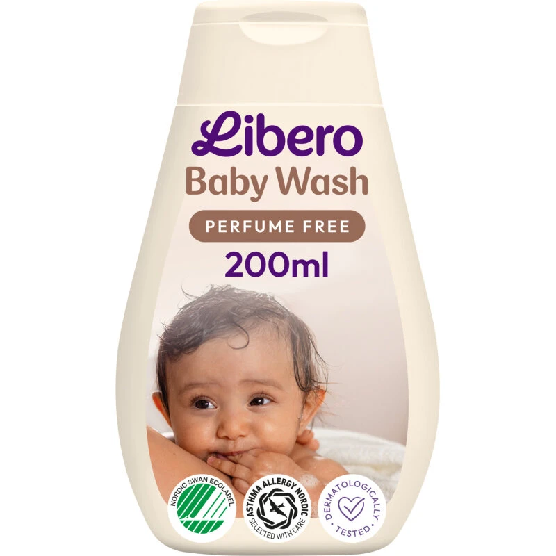 Libero Baby Wash 200 ml – uparfumeret til sensitiv hud